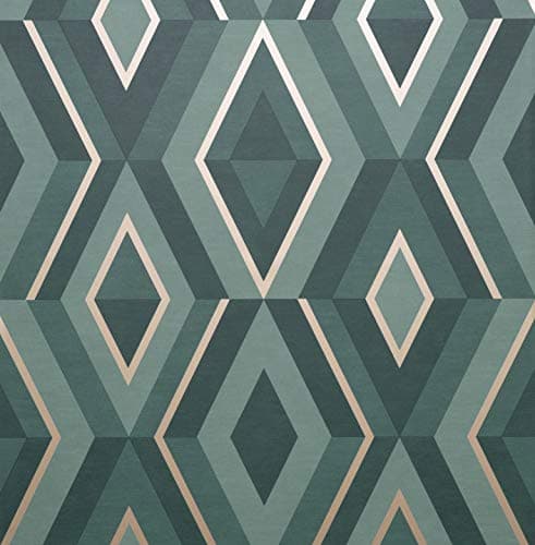 Image of Fine Décor FD42609 Shard Geo Emerald/Gold