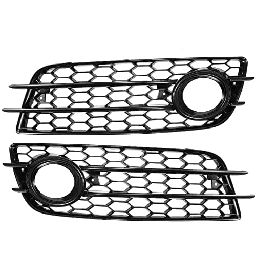 Image of X AUTOHAUX 1 Pair Car Front Fog Light Mesh Grille Cover for Audi A4 8K0807681C