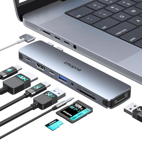 Image of USB C Adapter for MacBook Pro, MacBook Air Adapter Multiport Accessories, 8 IN 2 Mac USB Adaptor with 4K HDMI, Thunderbolt 3, USB 3.0, USB 2.0, SD/TF, USB C Hub for MacBook Pro Air 2024/2023