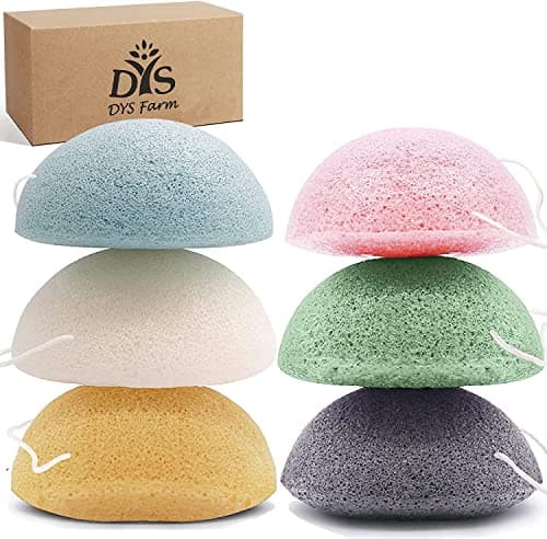 Image of Natural Konjac Sponge Set Konjac Facial deep Cleansing and Exfoliation for Skin Care Konjac Exfoliating Organic Facial Sponge Set Washing Puff