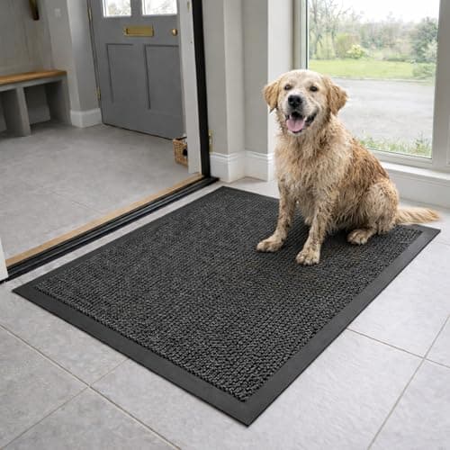Image of Large Non Slip Door Mats Indoor 50cm x 80cm Extra Large Indoor Mats for Entrances- Front & back door Doormats, Rubber back Dirt & Dust trapper Barrier Mat, Absorbent Large Entrance rug & Floor mat