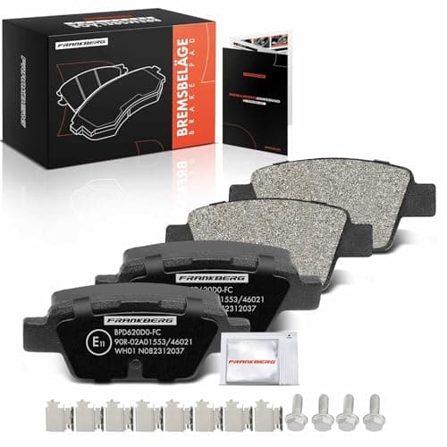 Image of Frankberg Brake Pad Set incl. 4x Pads Rear Compatible with mito 955 Br.a.vo II 198 Stilo Multi Wagon 192 Stilo 192 Multipla 186 Replace# 77362271,77363518
