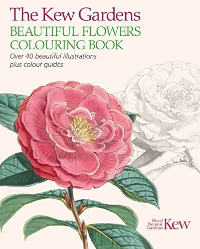 Image of The Kew Gardens Beautiful Flowers Colouring Book: Over 40 Beautiful Illustrations Plus Colour Guides (Kew Gardens Arts & Activities, 4)