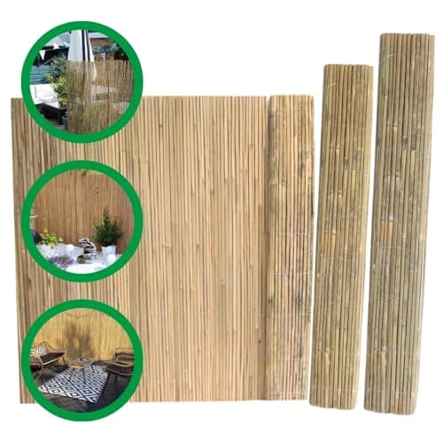 Image of Suregreen Bamboo Roll | 1m x 4m | Natural Screening Fence | Strong Garden Screening | Outdoor Privacy Fence | Eco-Friendly Split Bamboo Slat Fencing | Garden Screens for Patios, Balconies, Terraces