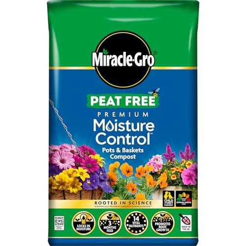 Image of Miracle-Gro PEAT FREE Premium Moisture Control Compost, 40 Litres, Brown