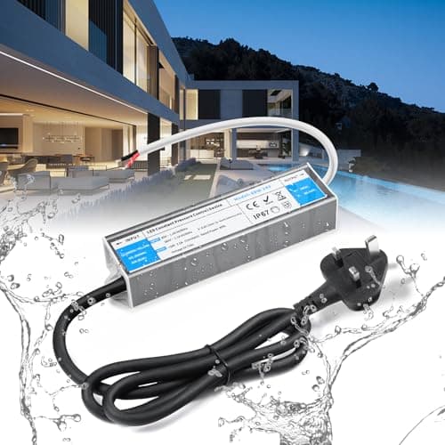 Image of BRIMETI 24V LED Driver 60W LED Transformer Waterproof Outdoor IP67 AC 240V to DC 24V 2.5A Power Supply With Plug Constant Low Voltage Adapter for Strip Light Garden Shed Cabinet Light