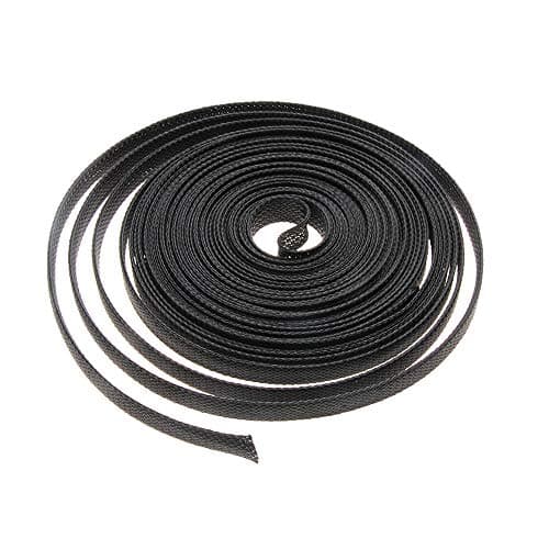 Image of ETOPARS Expandable Braided Sleeving Wire Black Braided Sleeving Cable Tidy Sleeve Loom Tubing Cable Sleeve Flexible Insulated Protection 8mm Diameter Length 5 Meters