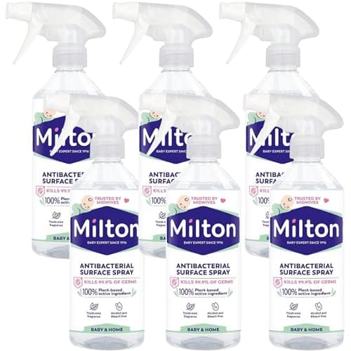 Image of MiltonBaby Antibacterial Surface Spray, Sterilising Antiseptic Cleaner, 500ml (Pack of 6)