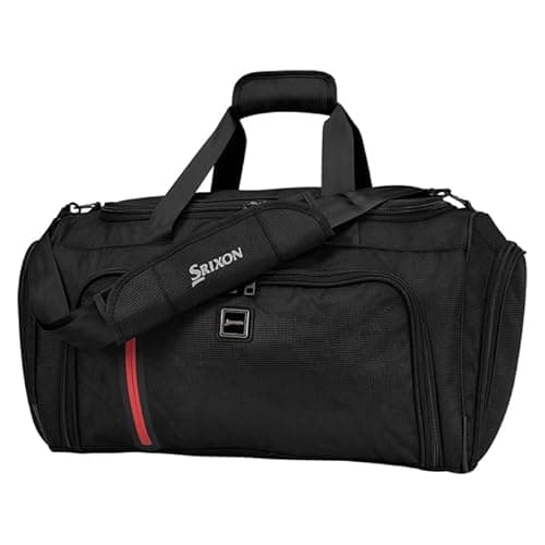 Image of Srixon Duffel Locker Room, Travel Bag, Black/Red, Black/White, Sports Backpack