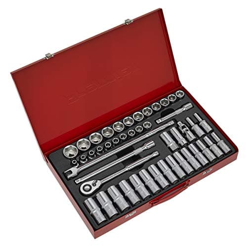 Image of Sealey Ak6941 Socket Set 46Pc 1/2Sq Drive 6Pt Walldrive - Metric
