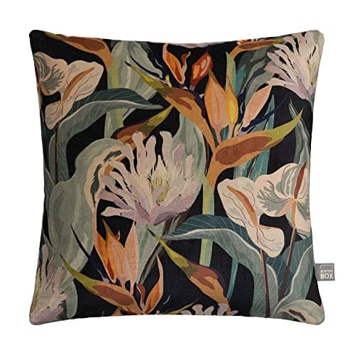 Image of Scatter Box Kya Faux Velvet Recycled Polyester Feather Filled Cushion, Multi, 43 x 43 Cm