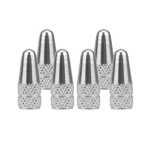 Image of SENZEAL 6Pcs Bicycle Presta Valve Dust Caps Aluminum Alloy French Style Cycling Tyre Valve Stem Caps for MTB Bicycle Road Bike Wheels Silver