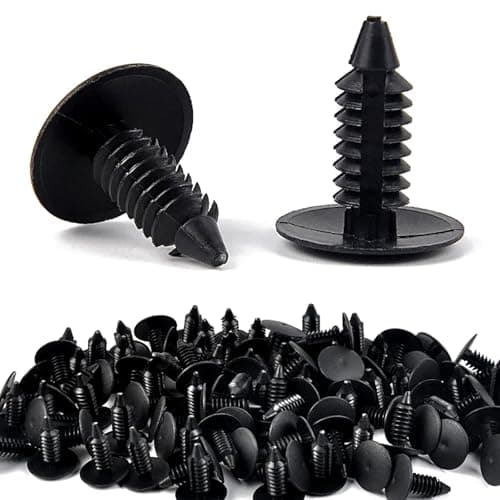 Image of 100 Pcs Car Retainer Clips Universal Fir Tree Trim Clip Black Car Body Trim Clips Hole Car Door Trim Bumper Rivets for Car Panel Trim Maintenance