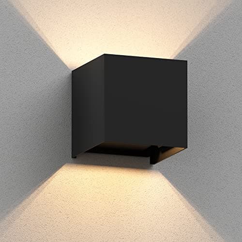 Image of ledscom.de Wall Light CUBEL for Outdoors, IP65, up/Downlight, Black matt, Square, 1x G9 max. 10W