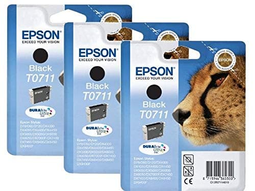 Image of Epson T0711 Original Ink Cartridge, Black (Pack of 3),T0711x3, Genuine