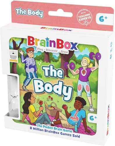 Image of BrainBox Pocket The Body | Fun & Educational Travel Card Game | Ages 6+ | 1+ Players | 10 Minutes Playing Time