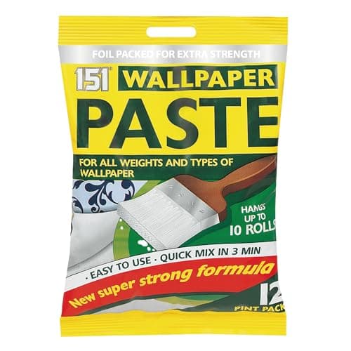 Image of 151 All Purpose Wallpaper Paste | Super Strong Wall Paper Adhesive - Ready in 3 Minutes | Suitable for All Types & Weights of Wallpaper | Easy To Use - Hangs Up To 10 Rolls (12 Pints)