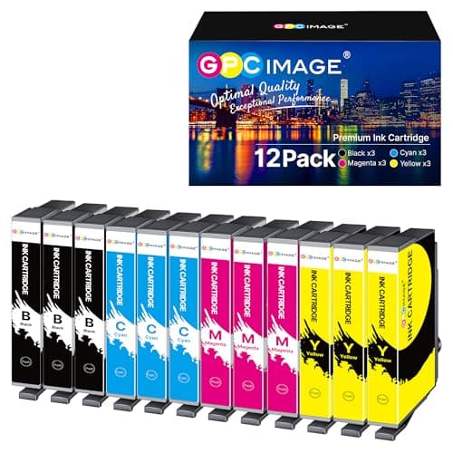 Image of GPC Image 12-Pack Compatible 603XL Ink Cartridge Replacement for Epson 603 XL Multipack Compatible Expression Home XP-3100 XP-4100 XP-2100 XP-2105 XP-3105 Workforce WF-2810 WF-2830 WF-2835 WF-2850