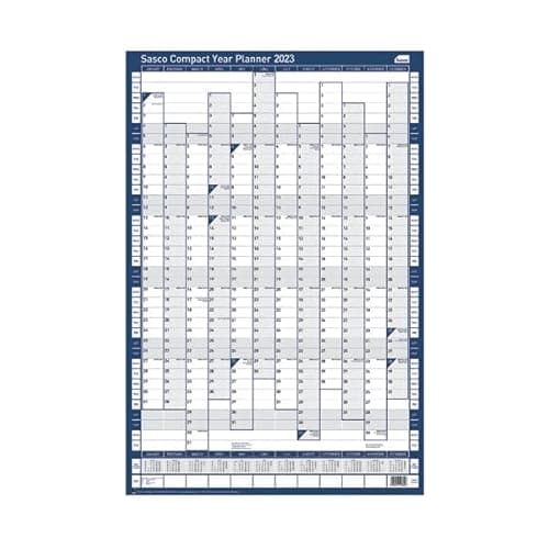 Image of Sasco Compact Year Planner Portrait 2023 2410197 + free finchley refill pen (3)