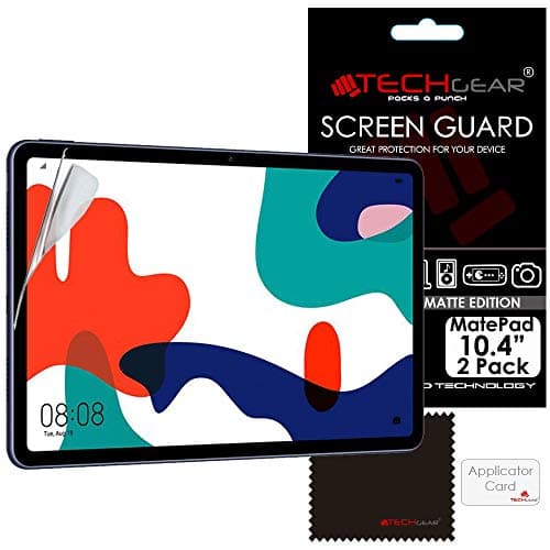 Image of TECHGEAR [Pack of 2 Anti Glare/Matte Screen Protectors for Huawei MatePad 10.4 - Matte Screen Protector Covers + Screen Cleaning Cloth & Applicator Card