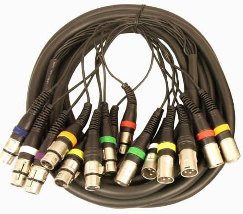 Image of Cobra XLR Female To XLR Male Loom 8 Way Lead, 6 metres