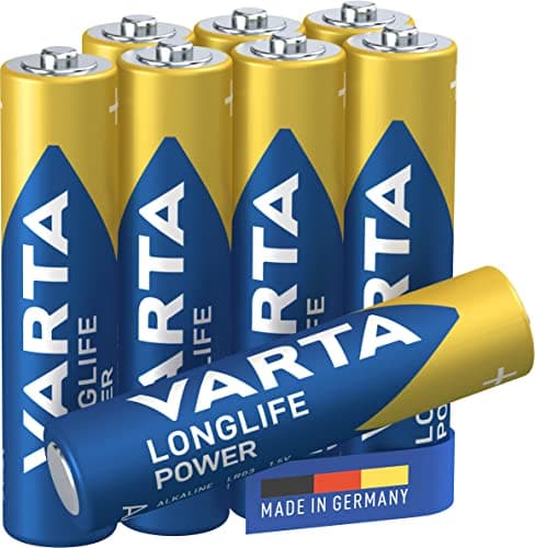 Image of VARTA Longlife Power AAA Micro LR03 Alkaline Battery (8-pack) - Made in Germany - ideal for toys, torches, controllers and other battery-powered devices