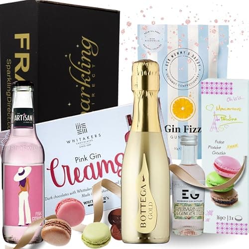 Image of Bottega Gold Prosecco with Gin & Tonic Gift Set for Her - Birthday & Best Friend Gift for Women - Elegant Prosecco and Gin Combo in Gift Box