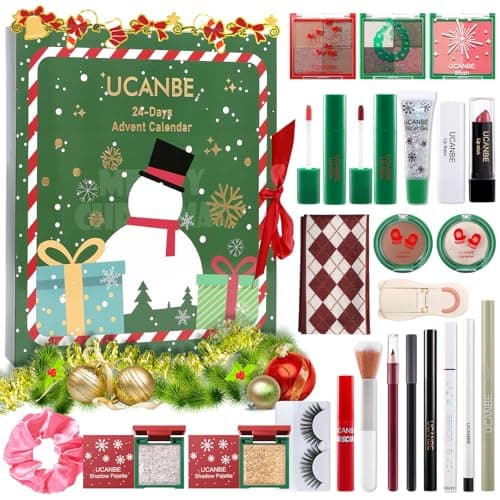 Image of UCANBE Makeup Advent Calendar 2025 for Women Teens Girls, 24 Pieces Christmas Sets, Beauty & Cosmetic Surprises Countdown