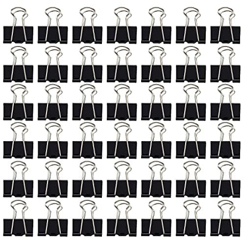 Image of 42Pcs Bulldog Clips 25mm Binder Clips Metal Foldback Clips Middle Swallowtail Clip File Money Papper Stationary Clamps for Office School Home Kitchen Shops