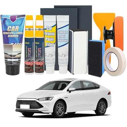 Image of Lalieffacely Car Scratch Repair Kit, Car Paint Scratch Repair, Car Scratch Remover, Quick And Easy for Fix Paint Scratches Branch Scratches Nail Scratches Swirl (White Pure + White Pearl)