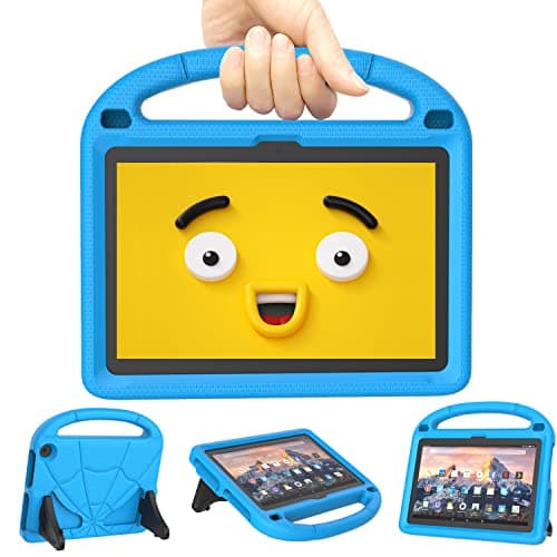 Image of Fire HD 8 & Plus Tablet Case 2020 - LightWeight ShockProof Handle Friendly Stand Kids Proof Protective Cover for Amazon Kindle Fire HD 8 Kids(10th Generation, 2024/2022/2020 Release) - Blue