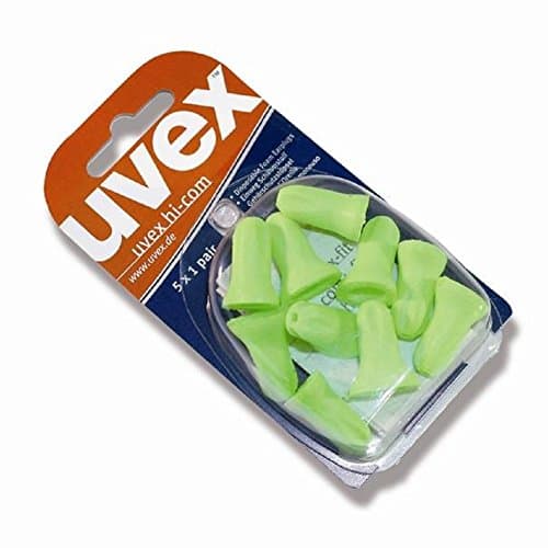 Image of Uvex Disposable Ear Plugs Hi Com 5 Pairs, Green (10 Packs of 5)