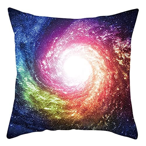Image of Lieson Soft Throw Pillow Covers, 1Pcs 16x16 Pillow Case Cover Pillow Cases for Sofa Cushions Colorful 40x40cm Astronomical Swirl, Polyester