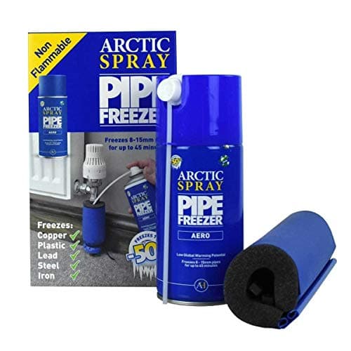 Image of Arctic Hayes ZEK1 Aero Disposable Pipe Freezing Kit with 1 Freezing Jacket for Plumbing Installation, Repair & Maintenance. Freezes Plastic & Metal Pipes (8-15mm), Blue
