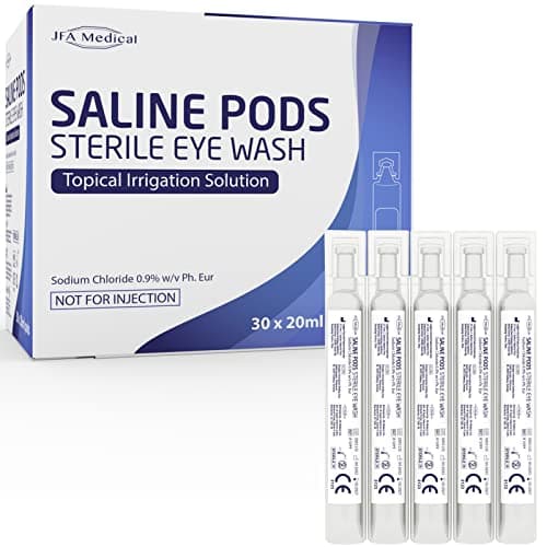 Image of Sterile Saline Solution Eye Wash and Wound Pods 20ml Box of 30