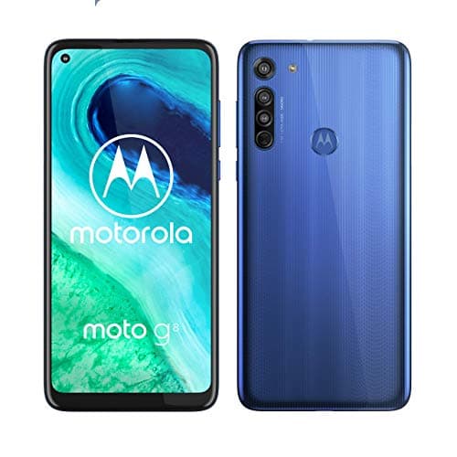 Image of Motorola Moto G8 - Smartphone 64GB, 4GB RAM, Dual Sim, Neon Blue (Renewed)