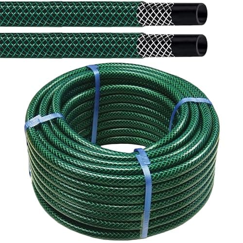 Image of 30m Garden Hose Pipe - 98ft Gardening Hosepipe (1/2 inch) Diameter - Reinforced Heavy Duty 3 Layer Garden Water Hose Pipe - Outdoor Hose Pipe for Garden Car Van (30M)