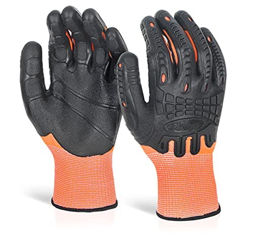 Image of Glovezilla BEESWIFT CUT RESISTANT FULLY COATED IMPACT GLOVES ORANGE XL