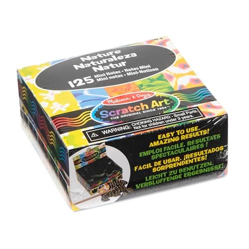Image of Melissa & Doug Nature Mini Notes, Scratch Art for Kids, Arts & Crafts for kids, Rainbow Scratch Art for Kids, 4+, Gift for Boy or Girl
