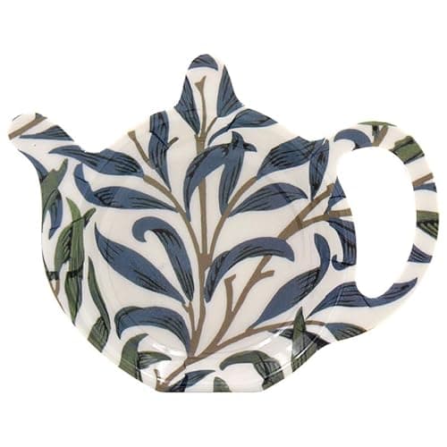 Image of The Leonardo Collection William Morris Willow Bough Teabag Tidy For Kitchen & Home | British Designed Durable Tea Bag Tidy | Tea Bag Dish For Used Tea Bags | Teabag Dish With Modern Design