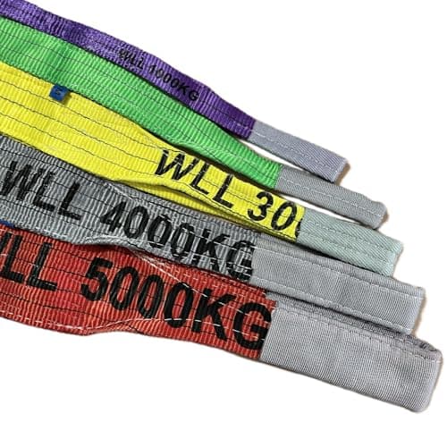 Image of Lifting Web Sling 1 Ton - 5 Ton Duplex Strap Flat Webbing Sling Various Sizes (1 Tonne, 6 Metre)