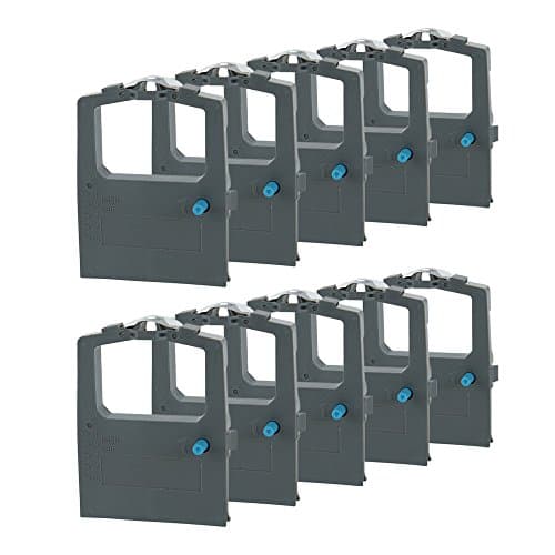 Image of PerfectPrint Ink Ribbon For Printer, Compatible With OKI ML182, ML192, ML320, ML3320, ML280-9002303 (Black, 10-Pack)