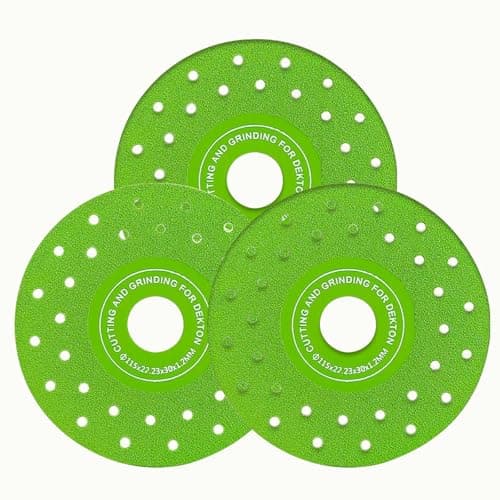 Image of 3 Pcs 115mm Diamond Cutting Discs Saw Blade For Angle Grinder, Cutting Discs 115mm For Clean Cut On Porcelain、Ceramics，Wheel - Size 115mm X22.23mmx 1.7mm