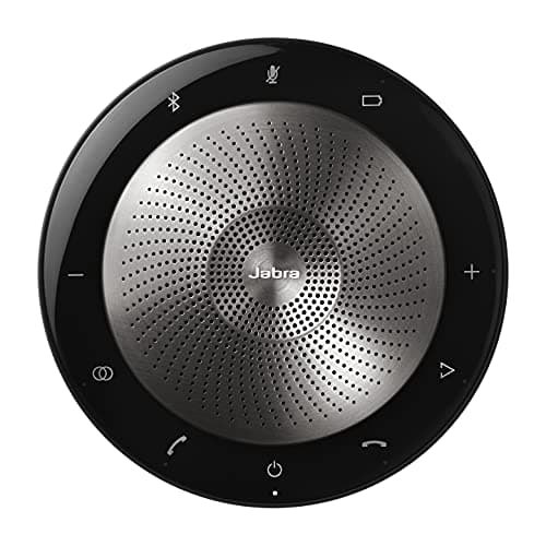 Image of Jabra Speak 710 Portable Conferencing Speakerphone - Certified for Microsoft Skype for Business, with Bluetooth Adapter and USB Cable - Connect with Laptops, Smartphones and Tablets (Renewed)