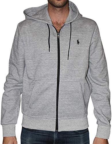 Image of Polo Ralph Lauren Men's Double-Knit Full-Zip Hoodie, Gray, XXL