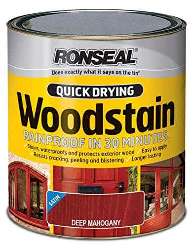 Image of 2X750ml Woodstain Quick Dry Satin - Deep Mahogany