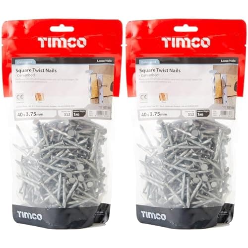 Image of TIMCO Galvanized Square Twist Nail - 40 x 3.75-1kg Bag (Pack of 2)