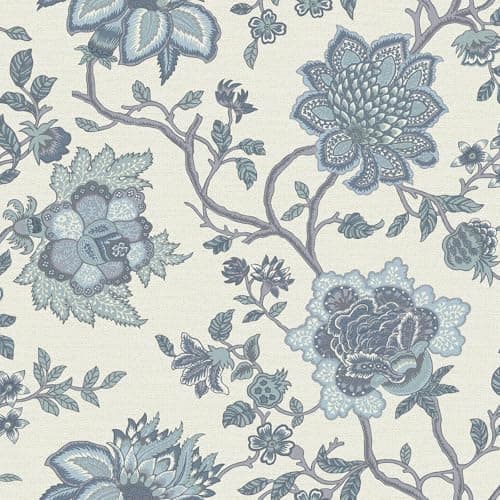 Image of Holden Decor Jacobean Trail Blue Wallpaper 13590