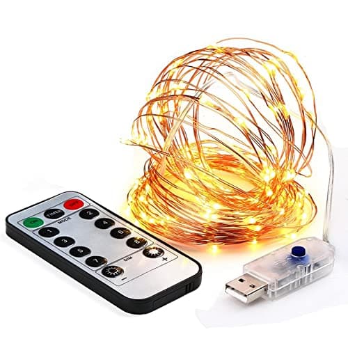 Image of Party Balloons 1Pcs Fairy Lights Copper USB Plug in, 2m 20 LED White Warm 8 Modes Copper Wire String Lights Remote Timer, Twinkle Firefly Lights for Bedroom Party Night Room Decorations