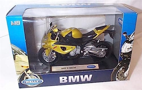 Image of Welly 1:18 Scale Diecast B.M.W S 1000 RR Motorcycle Model for 3+ Unisex Children Collectors